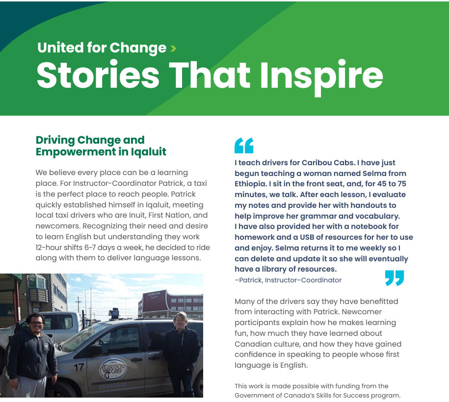 This an image of the article that we wrote on our annual report about Patrick. To have access to the article, click on the link that we give above in the article.